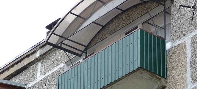 Установка козырька над балконом своими руками