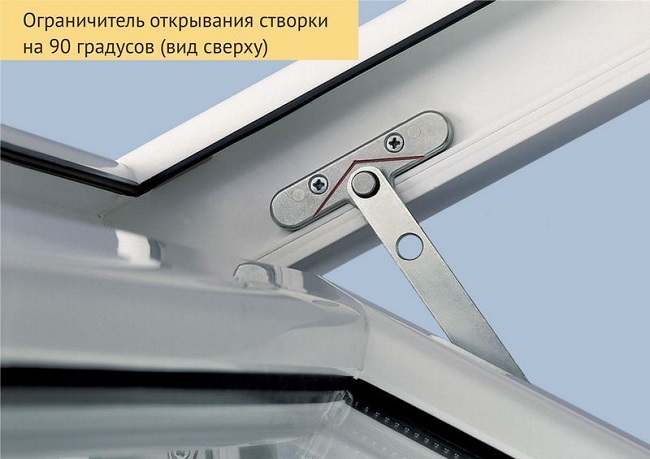 ограничитель открывания пластикового окна
