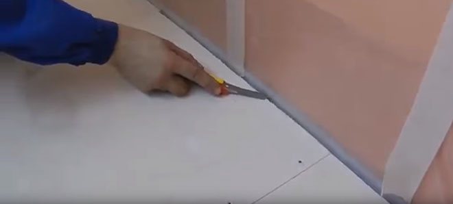 обрезаем лишнюю пленку