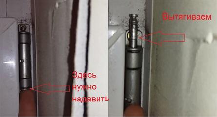 Снятие дверей с петель