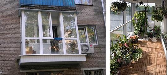 рамное остекление балкона