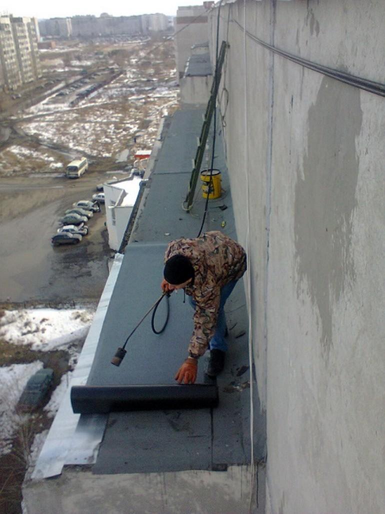 герметизация крыши балкона изнутри
