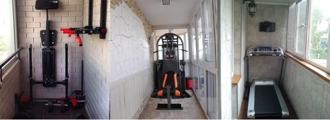 спортзал на балконе