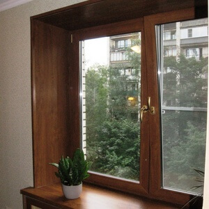 материал откосов подоконника, профиля совпадает