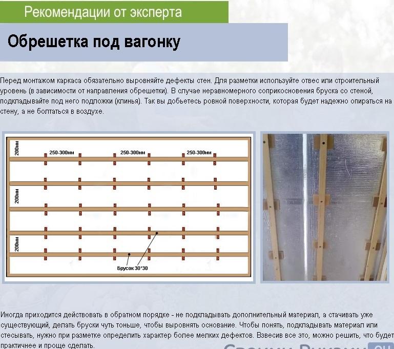 обрешетка под вагонку