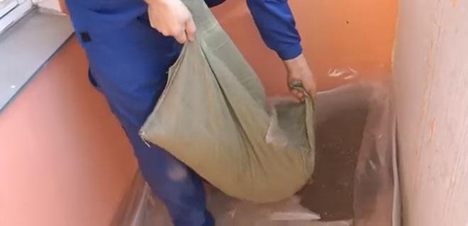 засыпка сухой стяжки