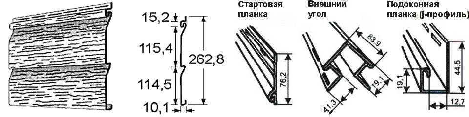 Стандарные размеры сайдинга