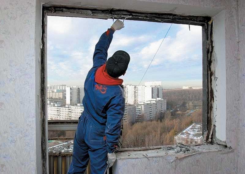 Подготовка балконного проема